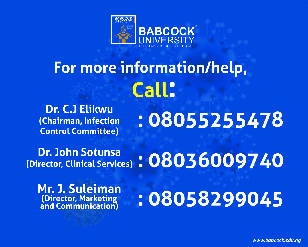 Contact the following numbers