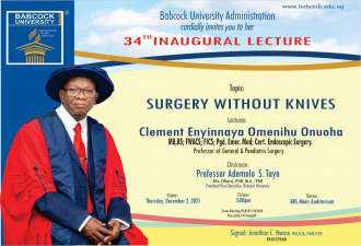 34th Inaugural Lecture: Surgery without knives