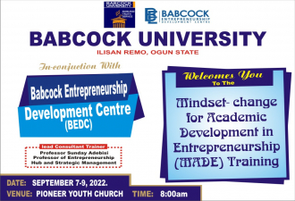 Babcock Set to Begin New School Year by Organizing Entrepreneurship training for  Faculty Members