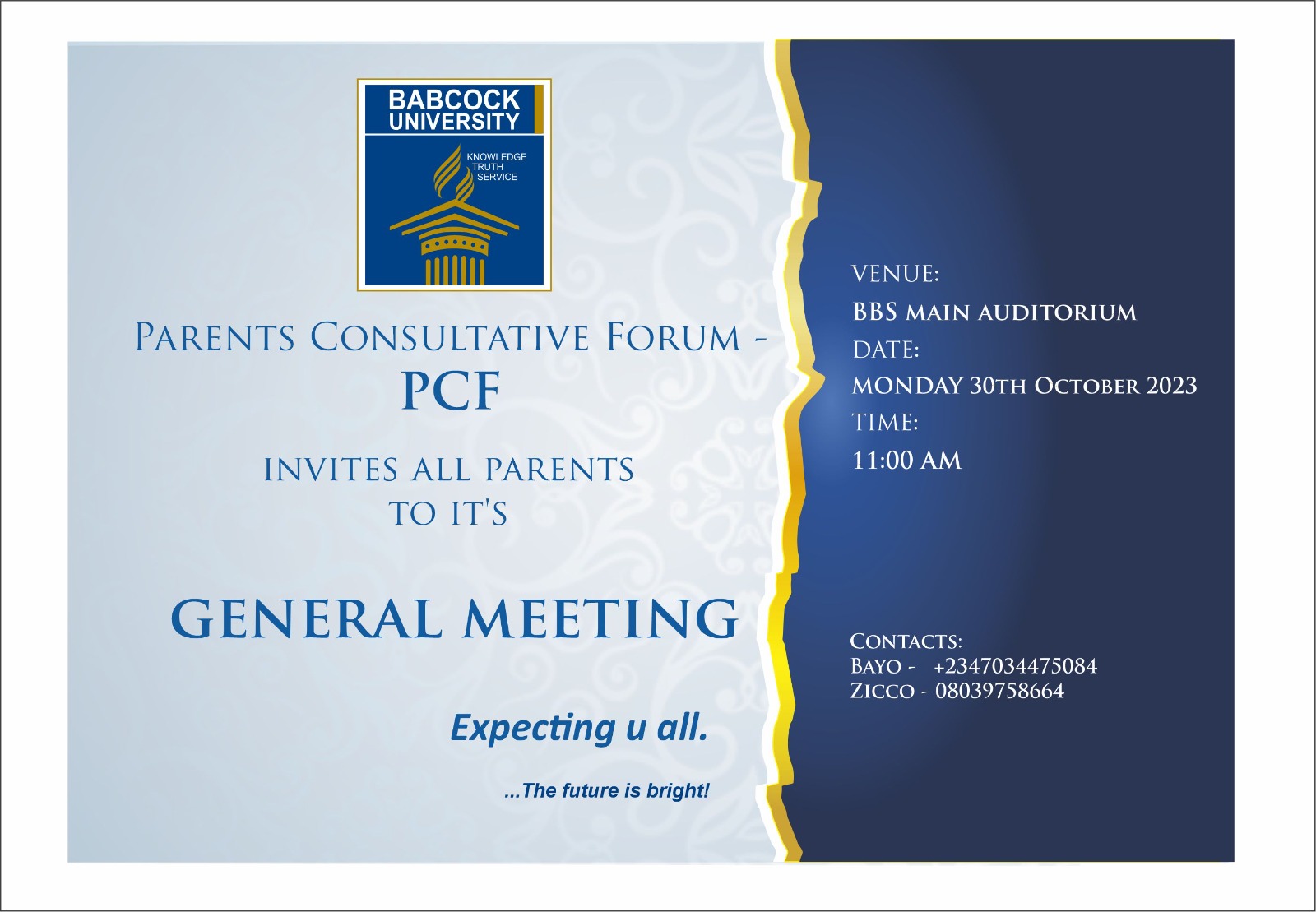 Parents Consultative Forum Meeting